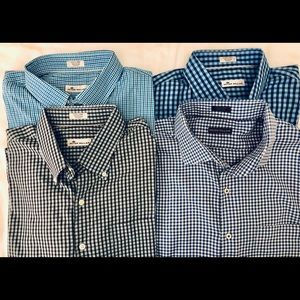 Lot/Bundle of 4 Peter Millar Long Sleeve Shirts
